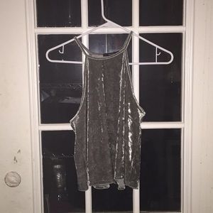 Military Green High Neck Tank Top